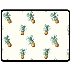 Pineapples pattern Double Sided Fleece Blanket (Large) 