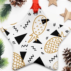 Black & gold pineapples Ornament (Star)