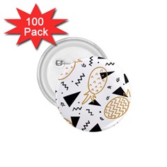 Black & gold pineapples 1.75  Buttons (100 pack) 