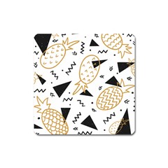 Black & gold pineapples Square Magnet