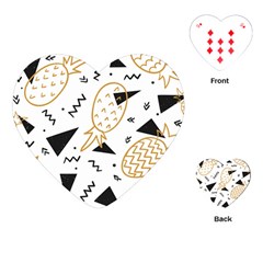 Black & gold pineapples Playing Cards (Heart)