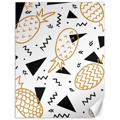 Black & gold pineapples Canvas 12  x 16 