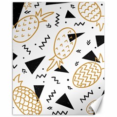 Black & gold pineapples Canvas 11  x 14 