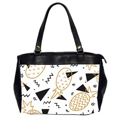 Black & gold pineapples Oversize Office Handbag (2 Sides)