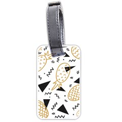 Black & gold pineapples Luggage Tag (one side)