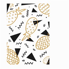 Black & gold pineapples Large Garden Flag (Two Sides)