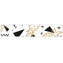 Black & gold pineapples Large Flano Scarf 