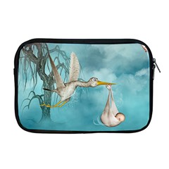 Cute Baby Is Coming With Stork Apple Macbook Pro 17  Zipper Case by FantasyWorld7