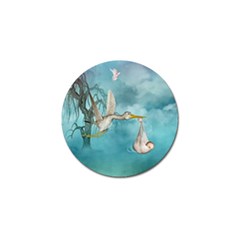 Cute Baby Is Coming With Stork Golf Ball Marker (4 Pack) by FantasyWorld7