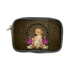 Cute Little Puppy With Flowers Coin Purse by FantasyWorld7