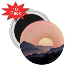 Sunset Sky Sun Graphics 2 25  Magnets (10 Pack)  by HermanTelo