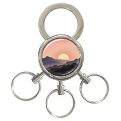 Sunset Sky Sun Graphics 3-ring Key Chain by HermanTelo