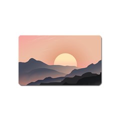 Sunset Sky Sun Graphics Magnet (name Card) by HermanTelo