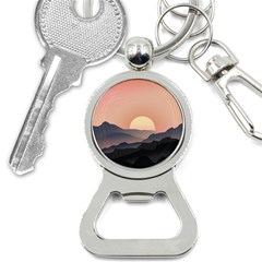 Sunset Sky Sun Graphics Bottle Opener Key Chain