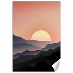 Sunset Sky Sun Graphics Canvas 12  X 18  by HermanTelo