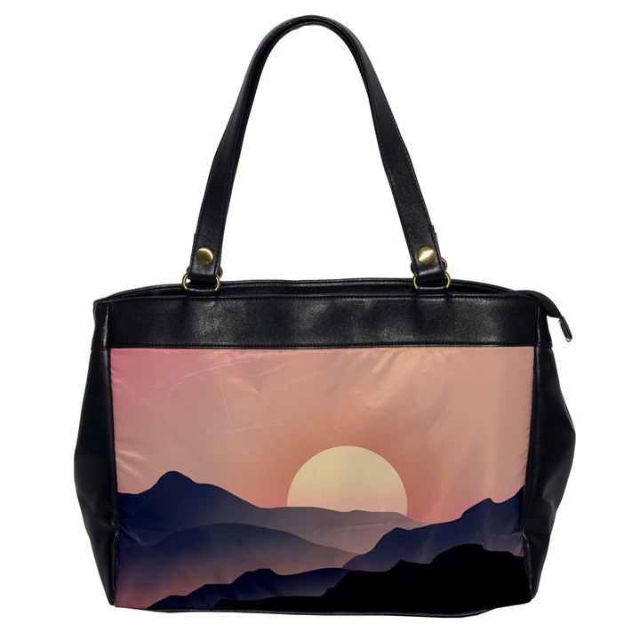 Sunset Sky Sun Graphics Oversize Office Handbag