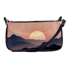 Sunset Sky Sun Graphics Shoulder Clutch Bag