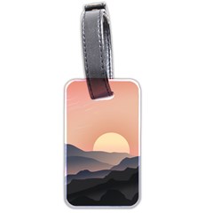 Sunset Sky Sun Graphics Luggage Tag (two Sides) by HermanTelo