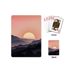 Sunset Sky Sun Graphics Playing Cards (mini)