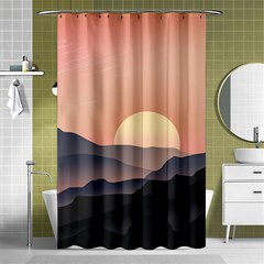 Sunset Sky Sun Graphics Shower Curtain 48  X 72  (small) 