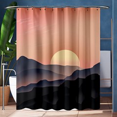 Sunset Sky Sun Graphics Shower Curtain 60  X 72  (medium)  by HermanTelo