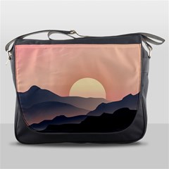 Sunset Sky Sun Graphics Messenger Bag