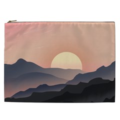 Sunset Sky Sun Graphics Cosmetic Bag (xxl)