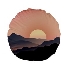 Sunset Sky Sun Graphics Standard 15  Premium Round Cushions