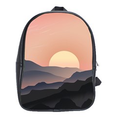 Sunset Sky Sun Graphics School Bag (xl)