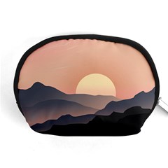 Sunset Sky Sun Graphics Accessory Pouch (medium) by HermanTelo