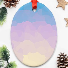 Sunrise Sunset Colours Background Ornament (Oval)