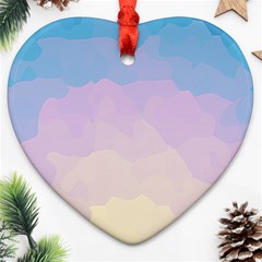 Sunrise Sunset Colours Background Ornament (Heart)