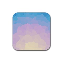 Sunrise Sunset Colours Background Rubber Coaster (Square) 