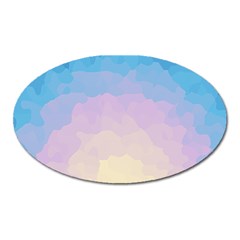 Sunrise Sunset Colours Background Oval Magnet