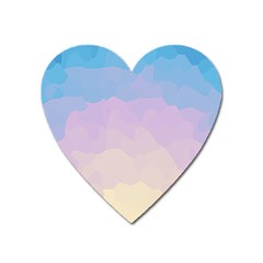 Sunrise Sunset Colours Background Heart Magnet