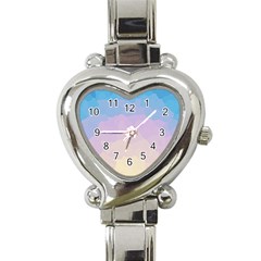 Sunrise Sunset Colours Background Heart Italian Charm Watch