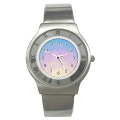 Sunrise Sunset Colours Background Stainless Steel Watch