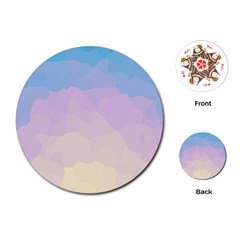 Sunrise Sunset Colours Background Playing Cards (round)