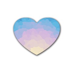 Sunrise Sunset Colours Background Rubber Coaster (Heart) 