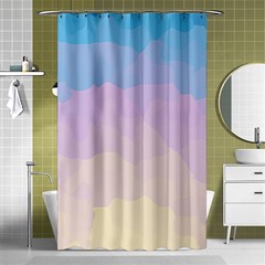 Sunrise Sunset Colours Background Shower Curtain 48  x 72  (Small) 