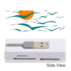 Sunset Glow Sun Birds Flying Memory Card Reader (stick)