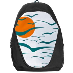 Sunset Glow Sun Birds Flying Backpack Bag