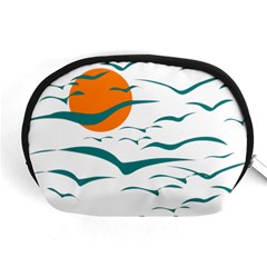 Sunset Glow Sun Birds Flying Accessory Pouch (medium)