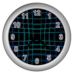 Texture Lines Background Wall Clock (silver)