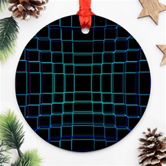 Texture Lines Background Round Ornament (two Sides)