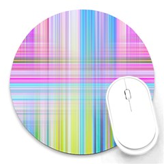 Texture Abstract Squqre Chevron Round Mousepads by HermanTelo