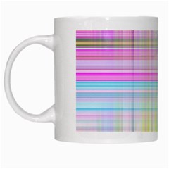 Texture Abstract Squqre Chevron White Mugs by HermanTelo