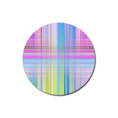 Texture Abstract Squqre Chevron Rubber Coaster (round)  by HermanTelo