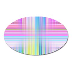 Texture Abstract Squqre Chevron Oval Magnet by HermanTelo