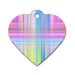 Texture Abstract Squqre Chevron Dog Tag Heart (Two Sides) Front